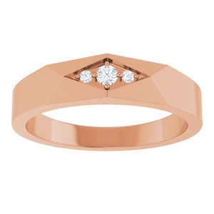 Diamond - Elena - 14K Rose Gold .03 CTW Natural Diamond Geometric Tapered Band