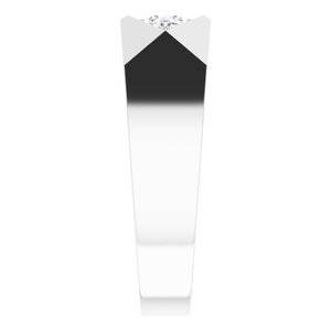 Diamond - Elena - 14K White Gold 1/3 CTW Lab-Grown Diamond Geometric Tapered Band