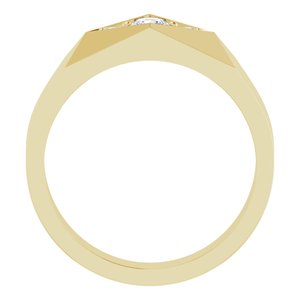 Diamond - Elena - 14K Yellow Gold 1/3 CTW Lab-Grown Diamond Geometric Tapered Band