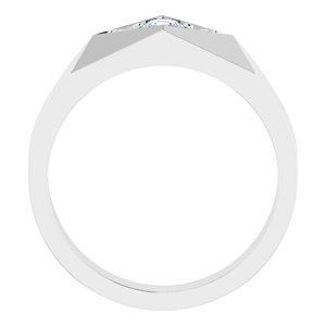 Diamond - Elena - 14K White Gold 1/3 CTW Lab-Grown Diamond Geometric Tapered Band