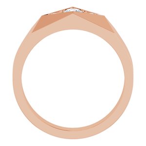 Diamond - Elena - 14K Rose Gold 1/3 CTW Lab-Grown Diamond Geometric Tapered Band