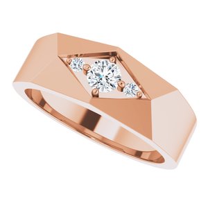 Diamond - Elena - 14K Rose Gold 1/3 CTW Lab-Grown Diamond Geometric Tapered Band
