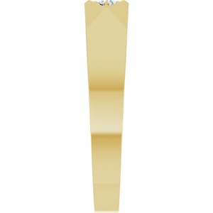 Diamond - Elena - 14K Yellow Gold .03 CTW Natural Diamond Geometric Tapered Band