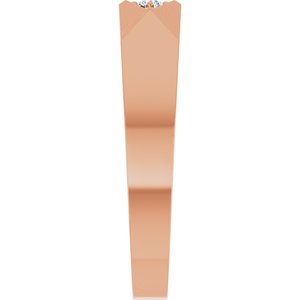 Diamond - Elena - 14K Rose Gold .03 CTW Natural Diamond Geometric Tapered Band
