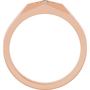 Diamond - Elena - 14K Rose Gold .03 CTW Natural Diamond Geometric Tapered Band