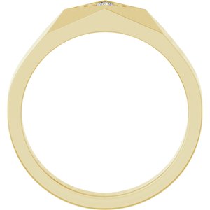 Diamond - Elena - 14K Yellow Gold .03 CTW Natural Diamond Geometric Tapered Band