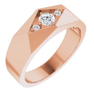 Diamond - Elena - 14K Rose Gold 1/3 CTW Lab-Grown Diamond Geometric Tapered Band