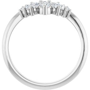 Unique -  Eren - Platinum 1/3 CTW Lab-Grown Diamond Contour Band
