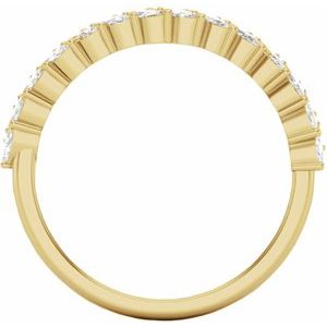 Nature - Leticia - 14K Yellow Gold 7/8 CTW Natural Diamond Double Row Anniversary Band