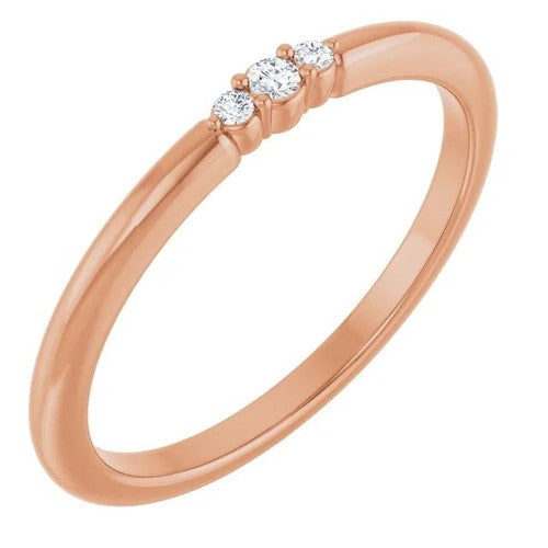 14K Gold .03 CTW Natural Diamond Stackable Ring 14K Rose Gold