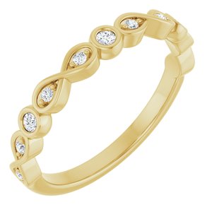 Bezel - Yara - 14K Yellow Gold 1/10 CTW Natural Diamond Anniversary Band