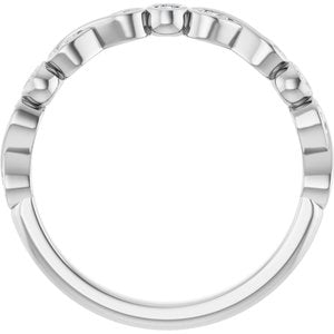 Bezel - Yara - Platinum 1/8 CTW Lab-Grown Diamond  Anniversary Band