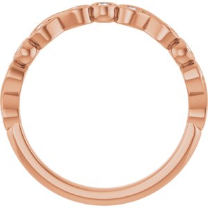 Bezel - Yara - 14K Rose Gold 1/10 CTW Natural Diamond Anniversary Band