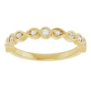Bezel - Yara - 14K Yellow Gold 1/8 CTW Lab-Grown Diamond  Anniversary Band