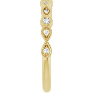 Bezel - Yara - 14K Yellow Gold 1/10 CTW Natural Diamond Anniversary Band