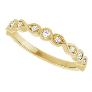Bezel - Yara - 14K Yellow Gold 1/10 CTW Natural Diamond Anniversary Band