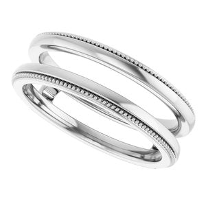 Plain - Laura - Platinum Milgrain Ring Guard