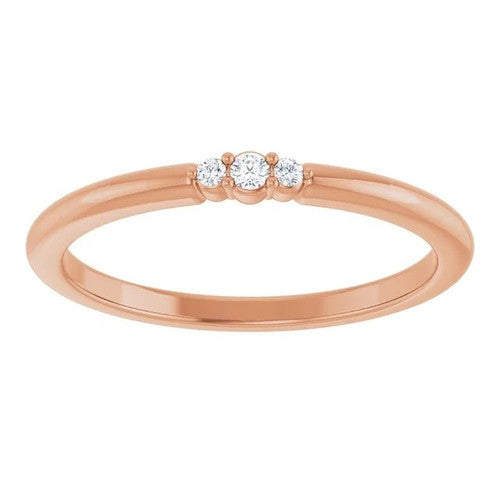 14K Gold .03 CTW Natural Diamond Stackable Ring 14K Rose Gold