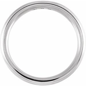 Matte - Bennett - 14K White Gold 1/8 CTW Natural Diamond Beveled Edge Band