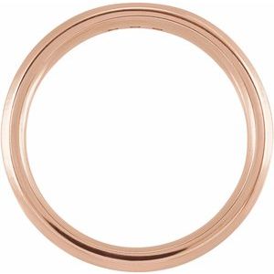 Matte - Bennett - 14K Rose Gold 1/8 CTW Natural Diamond Beveled Edge Band