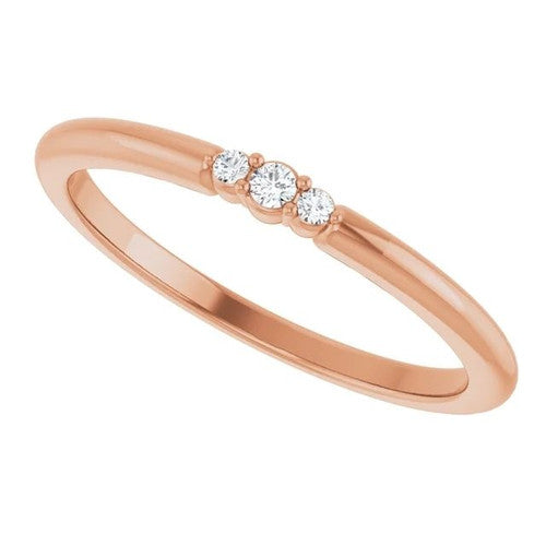 14K Gold .03 CTW Natural Diamond Stackable Ring 14K Rose Gold