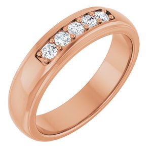 Diamond - Isabella - 14K Rose Gold 1/3 CTW Natural Diamond Band