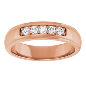 Diamond - Isabella - 14K Rose Gold 1/3 CTW Natural Diamond Band