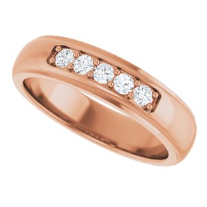 Diamond - Isabella - 14K Rose Gold 1/3 CTW Natural Diamond Band