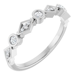 Bezel - Xenia - 14K White Gold 1/8 CTW Lab-Grown Diamond  Anniversary Band