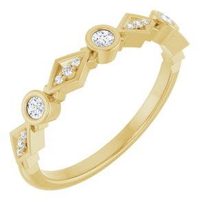 Bezel - Xenia - 14K Yellow Gold 1/8 CTW Lab-Grown Diamond  Anniversary Band