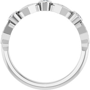 Bezel - Xenia - Platinum 1/8 CTW Lab-Grown Diamond  Anniversary Band
