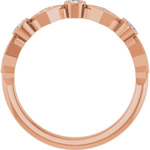 Bezel - Xenia - 14K Rose Gold 1/8 CTW Lab-Grown Diamond  Anniversary Band