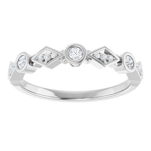 Bezel - Xenia - 14K White Gold 1/8 CTW Lab-Grown Diamond  Anniversary Band