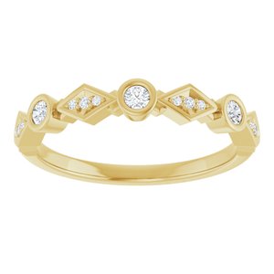 Bezel - Xenia - 14K Yellow Gold 1/8 CTW Natural Diamond Anniversary Band