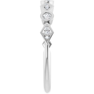 Bezel - Xenia - 14K White Gold 1/8 CTW Lab-Grown Diamond  Anniversary Band
