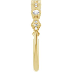 Bezel - Xenia - 14K Yellow Gold 1/8 CTW Natural Diamond Anniversary Band