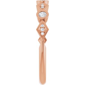 Bezel - Xenia - 14K Rose Gold 1/8 CTW Lab-Grown Diamond  Anniversary Band