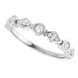 Bezel - Xenia - 14K White Gold 1/8 CTW Natural Diamond Anniversary Band
