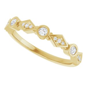 Bezel - Xenia - 14K Yellow Gold 1/8 CTW Natural Diamond Anniversary Band