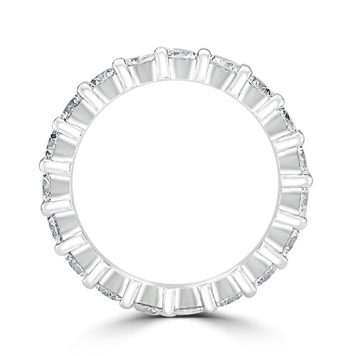 14K White Gold Eternity Style Mined Diamond Wedding Band 14K White Gold - Natural Diamond
