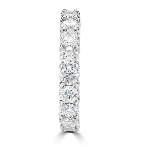 14K White Gold Eternity Style Mined Diamond Wedding Band 14K White Gold - Natural Diamond