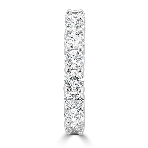 14K White Gold Eternity Style Mined Diamond Wedding Band 14K White Gold - Natural Diamond