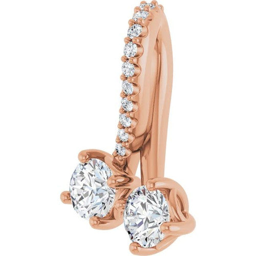 14K Gold 1/2 CTW Natural Diamond Pendant 14K Rose Gold