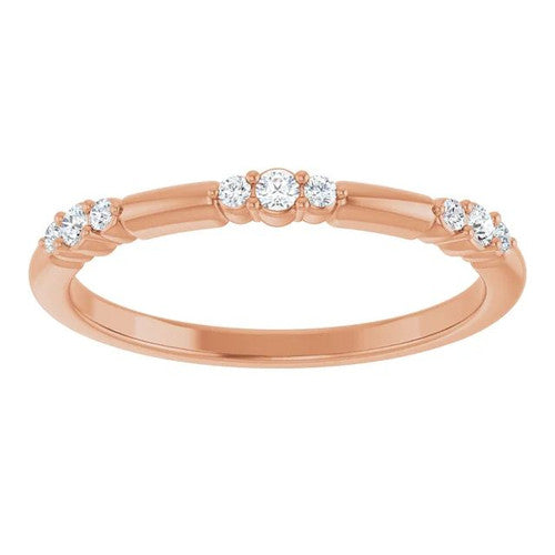 14K Gold 1/8 CTW Diamond Stackable Ring 14K Rose Gold