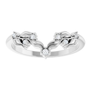 Nature - Megan - 14K White Gold .05 CTW Natural Diamond Contour Band