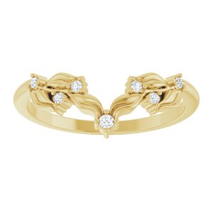 Nature - Megan - 14K Yellow Gold .06 CTW Lab Grown Diamond Contour Band