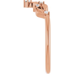 Nature - Megan - 14K Rose Gold .05 CTW Natural Diamond Contour Band