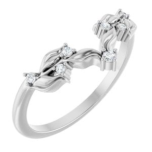 Nature - Megan - 14K White Gold .06 CTW Lab Grown Diamond Contour Band