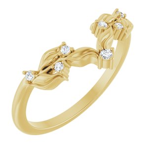 Nature - Megan - 14K Yellow Gold .05 CTW Natural Diamond Contour Band
