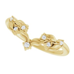 Nature - Megan - 14K Yellow Gold .05 CTW Natural Diamond Contour Band
